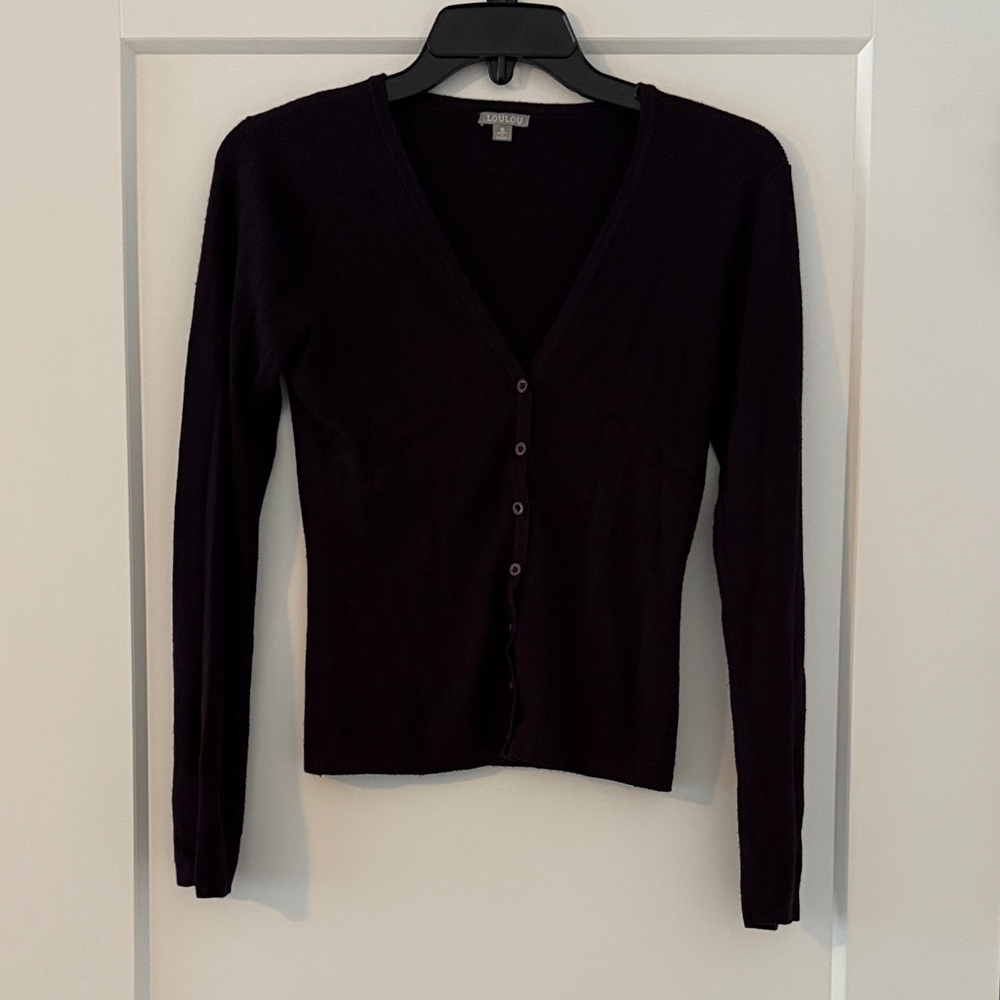 NWOT Women's Dark Purple Eggplant Cardigan Sweater